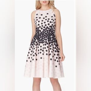 Polka Dot Fit & Flair Sleeveless Dress